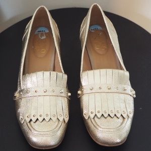 GOLD LOAFERS